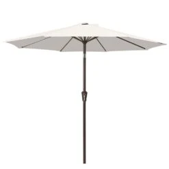 9 Ft. Outdoor Market Patio Umbrella With Hand Crank Lift In Off-White 9 9 Ft. Outdoor Market Patio Umbrella With Hand Crank Lift In Off-White -More Furniture Store jearey market umbrellas zzs 9 wt 77 1000