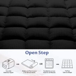 2 In. Full Deep Pocket Down Alternative Mattress Pad 8 2 In. Full Deep Pocket Down Alternative Mattress Pad -More Furniture Store jearey mattress pads lg800g bk f 1f 1000