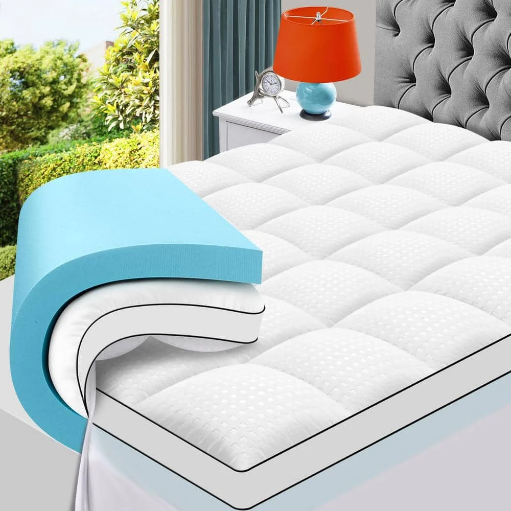 2 In. Gel Memory Foam Mattress Topper With 2 In. Mattress Pad Cover 1 2 In. Gel Memory Foam Mattress Topper With 2 In. Mattress Pad Cover