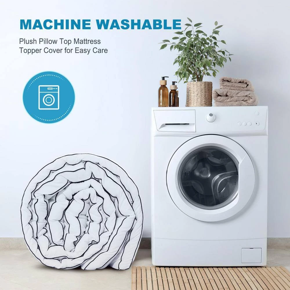 2 In. Gel Memory Foam Mattress Topper With 2 In. Mattress Pad Cover 7 2 In. Gel Memory Foam Mattress Topper With 2 In. Mattress Pad Cover - Image 7