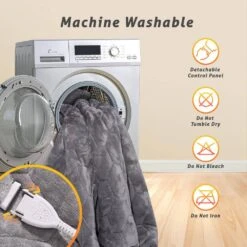 Full Gray Flannel Electric Heated Mattress Pad -More Furniture Store jearey mattress toppers flrdrcl g f 1f 1000