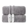 Queen Gray Flannel Electric Heated Mattress Pad