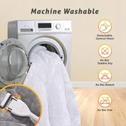 King White Flannel Electric Heated Mattress Pad -More Furniture Store jearey mattress toppers flrdrcl w k 1f 1000