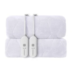 King White Flannel Electric Heated Mattress Pad