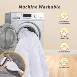 Full White Deep Pocket Flannel Electric Heated Mattress Pad -More Furniture Store jearey mattress toppers flrdrcl w q 1f 1000