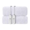 Twin White Flannel Electric Heated Mattress Pads