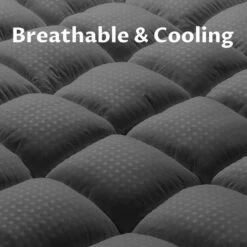 2 In. Queen Deep Pocket Down Alternative Mattress Pad -More Furniture Store jearey mattress toppers lg800g gy q 4f 1000