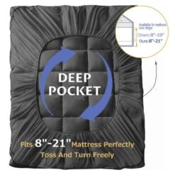 2 In. Twin Deep Pocket Down Alternative Mattress Pad -More Furniture Store jearey mattress toppers lg800g gy t fa 1000