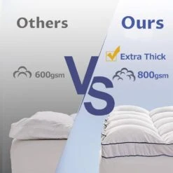 2 In. King Deep Pocket Down Alternative Mattress Pad 9 2 In. King Deep Pocket Down Alternative Mattress Pad -More Furniture Store jearey mattress toppers lg800g wt k 1f 1000