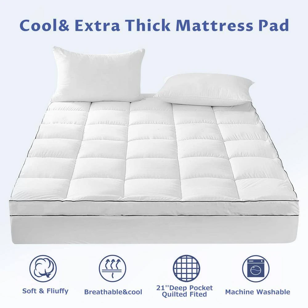 2 In. King Deep Pocket Down Alternative Mattress Pad 2 2 In. King Deep Pocket Down Alternative Mattress Pad - Image 2