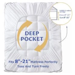 2 In. King Deep Pocket Down Alternative Mattress Pad 11 2 In. King Deep Pocket Down Alternative Mattress Pad -More Furniture Store jearey mattress toppers lg800g wt k fa 1000