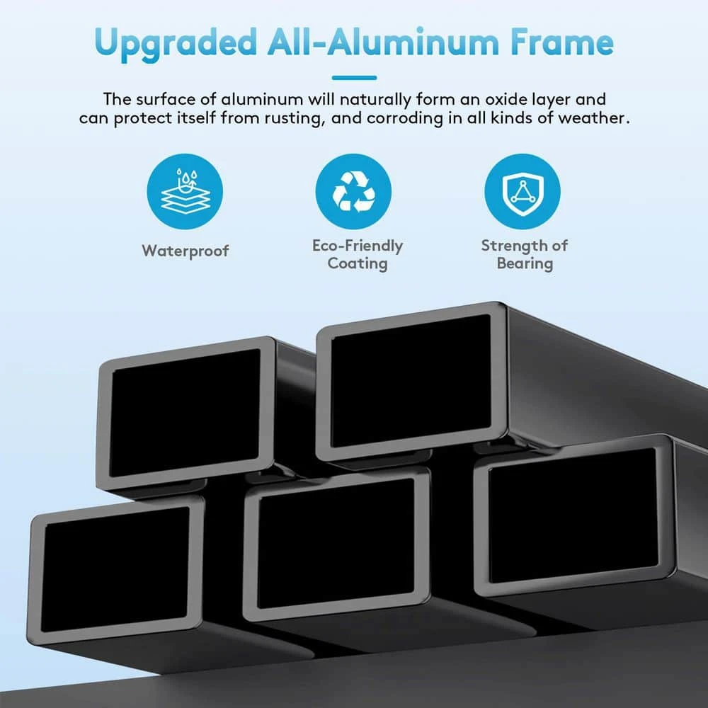 Modern Inspired Black Metal Outdoor Chaise Lounge 4 Modern Inspired Black Metal Outdoor Chaise Lounge - Image 4