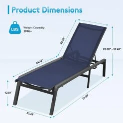 Modern Inspired Navy Metal Outdoor Chaise Lounge 18 Modern Inspired Navy Metal Outdoor Chaise Lounge -More Furniture Store jearey outdoor chaise lounges aflc navy 44 1000