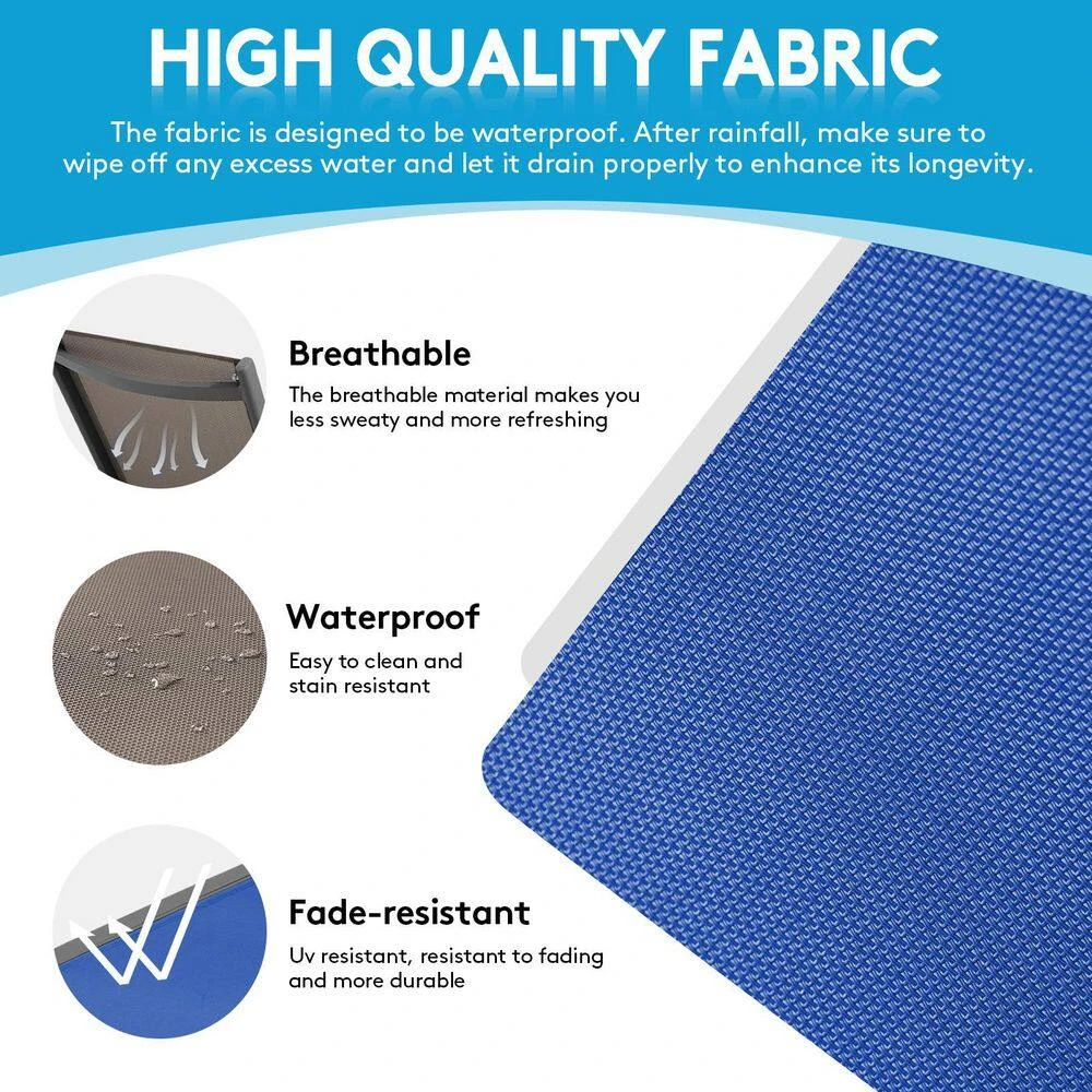 Modern Inspired Teal Metal Outdoor Chaise Lounge 10 Modern Inspired Teal Metal Outdoor Chaise Lounge - Image 10