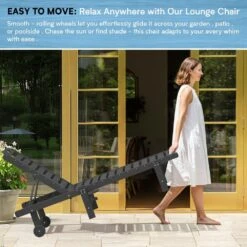 HDPE Grey 5-Level Adjustment Outdoor Lounge Chair (1-Pack) -More Furniture Store jearey outdoor chaise lounges ysdty grey 44 1000