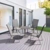 Charlotte Stackable Grey Outdoor Dining Chair Set Of 2