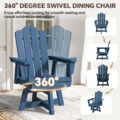 HDPE Outdoor Swivel Dining Chair Navy HDPE Frame Swivel Dining Chair With Cloud Backrest 14 HDPE Outdoor Swivel Dining Chair Navy HDPE Frame Swivel Dining Chair With Cloud Backrest -More Furniture Store jearey outdoor dining chairs xzcy navy 44 1000
