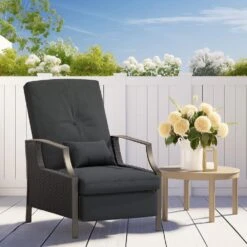 Charlotte Gray Wicker Outdoor Chaise Lounge Push Hand Recliner With Cushions 13 Charlotte Gray Wicker Outdoor Chaise Lounge Push Hand Recliner With Cushions -More Furniture Store jearey outdoor lounge chairs rcpcb grey 31 1000