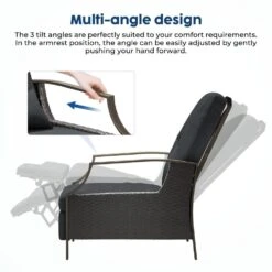 Charlotte Gray Wicker Outdoor Chaise Lounge Push Hand Recliner With Cushions 9 Charlotte Gray Wicker Outdoor Chaise Lounge Push Hand Recliner With Cushions -More Furniture Store jearey outdoor lounge chairs rcpcb grey c3 1000