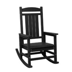 HDPE Plastic Slat Adirondack Outdoor Rocking Chair For Porch Rocker, Black 9 HDPE Plastic Slat Adirondack Outdoor Rocking Chair For Porch Rocker, Black -More Furniture Store jearey outdoor rocking chairs 0jktryy3 bk c3 1000
