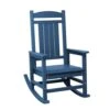 HDPE Plastic Slat Adirondack Outdoor Rocking Chair For Porch Rocker, Navy
