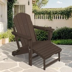 Adirondack Plastic HDPE Folding Outdoor Rocking Chair With Retractable Ottoman And Cup Holder For Patios In Coffee 12 Adirondack Plastic HDPE Folding Outdoor Rocking Chair With Retractable Ottoman And Cup Holder For Patios In Coffee -More Furniture Store jearey outdoor rocking chairs dgnyy coffee 4f 1000