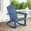 Classic HDPE Plastic Outdoor Rocking Chair In Navy