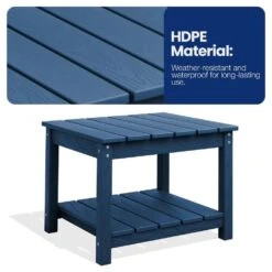 Navy Blue HDPE 2-Tier Outdoor Side Table, Weather-Resistant Patio Coffee Table 13 Navy Blue HDPE 2-Tier Outdoor Side Table, Weather-Resistant Patio Coffee Table -More Furniture Store jearey outdoor side tables scbj na 1f 1000