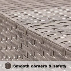 9-Piece Wicker Outdoor Patio Conversation Seating Set With Navy Olefin Cushions 12 9-Piece Wicker Outdoor Patio Conversation Seating Set With Navy Olefin Cushions -More Furniture Store jearey patio conversation sets 9psl navy 40 1000