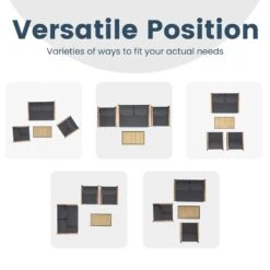 4-Piece Metal Outdoor Grey Patio Conversation Set With Cushions, 2-Rocking Chairs And Coffee Table -More Furniture Store jearey patio conversation sets agsd grey 44 1000