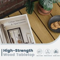 4-Piece Metal Outdoor Navy Patio Conversation Set With Cushions, 2-Rocking Chairs And Coffee Table -More Furniture Store jearey patio conversation sets agsd navy 1f 1000