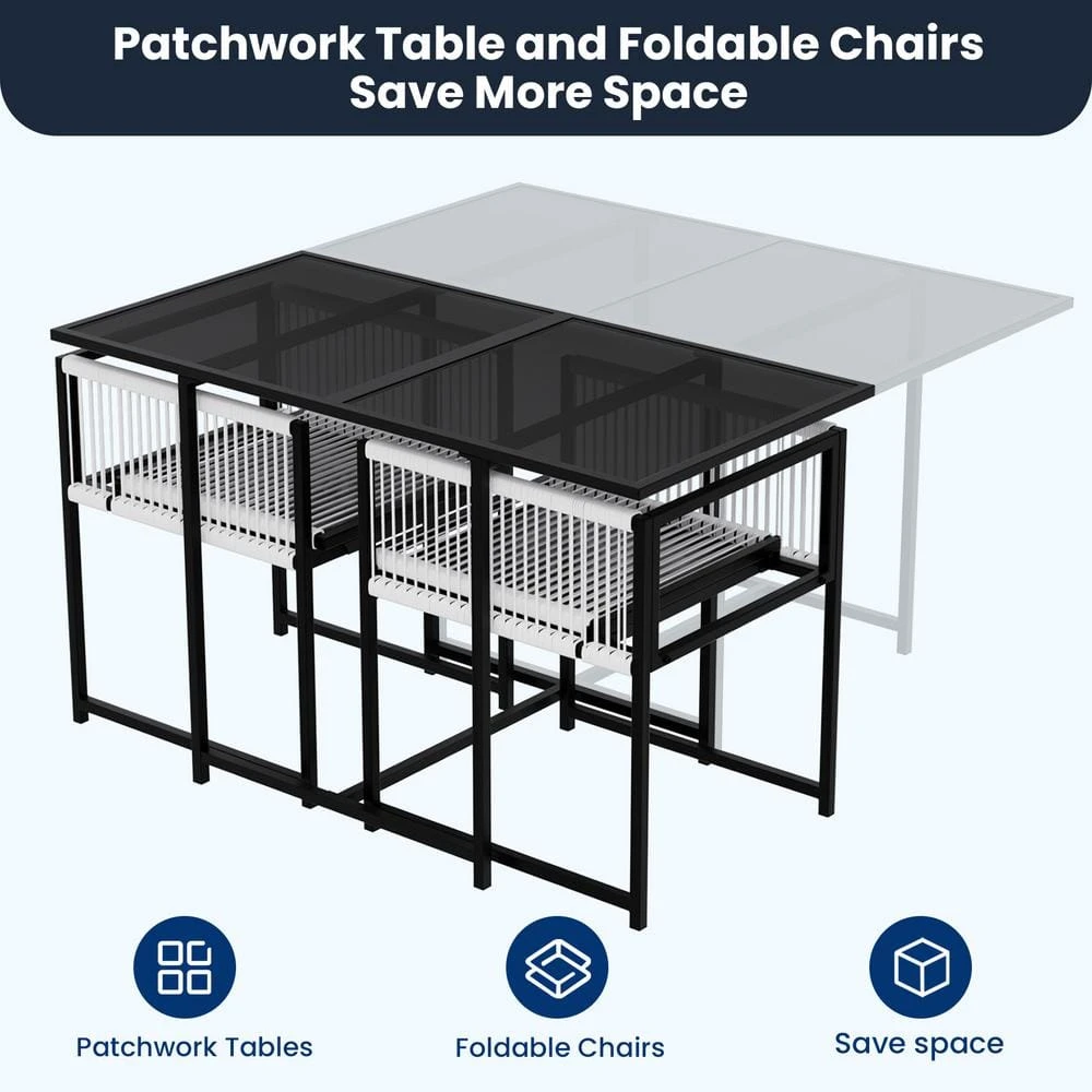 Boston 3-Piece Metal Outdoor Dining Set Of 2 5 Boston 3-Piece Metal Outdoor Dining Set Of 2 - Image 5