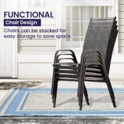 Patio Gray Outdoor Dining Table Sets 5-Piece, One Table And 4 Chairs, All Weather Dining Set For Lawn, Garden, Backyard -More Furniture Store jearey patio dining sets set zy gray 44 1000