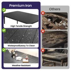 Patio Gray Outdoor Dining Table Sets 5-Piece, One Table And 4 Chairs, All Weather Dining Set For Lawn, Garden, Backyard -More Furniture Store jearey patio dining sets set zy gray 4f 1000