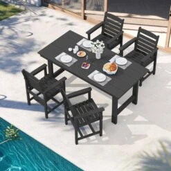 Charlottetown Black 7-Piece Wicker Outdoor Dining Set With Black Cushion 5 Charlottetown Black 7-Piece Wicker Outdoor Dining Set With Black Cushion -More Furniture Store jearey patio dining sets xzxxy black 31 1000