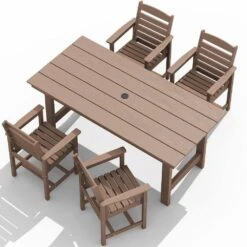 Charlottetown Brown 7-Piece Wicker Outdoor Dining Set With Brown Cushion -More Furniture Store jearey patio dining sets xzxxy brown a0 1000