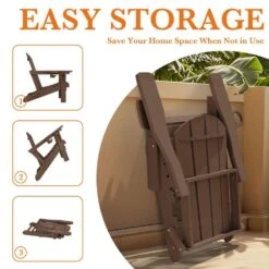 Weather Resistant Plastic HDPE Outdoor Patio Folding Adjustable Adirondack Chair With Cup Holder In Brown 12 Weather Resistant Plastic HDPE Outdoor Patio Folding Adjustable Adirondack Chair With Cup Holder In Brown -More Furniture Store jearey plastic adirondack chairs cgtjy brown 4f 1000