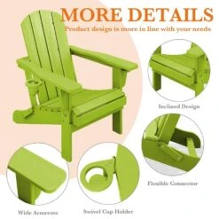 Weather Resistant Plastic HDPE Outdoor Patio Folding Adjustable Adirondack Chair With Cup Holder In Apple Green 14 Weather Resistant Plastic HDPE Outdoor Patio Folding Adjustable Adirondack Chair With Cup Holder In Apple Green -More Furniture Store jearey plastic adirondack chairs cgtjy pgl 44 1000
