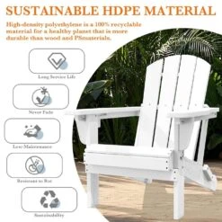 Weather Resistant Plastic HDPE Outdoor Patio Folding Adjustable Adirondack Chair With Cup Holder In White 12 Weather Resistant Plastic HDPE Outdoor Patio Folding Adjustable Adirondack Chair With Cup Holder In White -More Furniture Store jearey plastic adirondack chairs cgtjy we 4f 1000