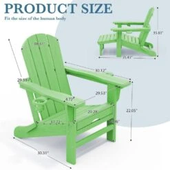 3-Level Adjustable Patio Folding Plastic Adirondack Chair With Retractable Ottoman, Cup And Phone Holders In Light Green 11 3-Level Adjustable Patio Folding Plastic Adirondack Chair With Retractable Ottoman, Cup And Phone Holders In Light Green -More Furniture Store jearey plastic adirondack chairs clgjtjy lgn c3 1000