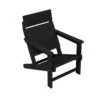 Classic Black Extended Seat Wider Armrest Plastic Adirondack Chair