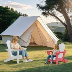 Children HDPE Folding All-Weather Adirondack Chair With Ergonomic And Safe Design, Pink/White -More Furniture Store jearey plastic adirondack chairs etydy fb 31 1000