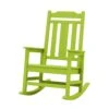 Apple Green HDPE Plastic Adirondack Chair Outdoor Rocking Chair For Patio And Garden (1-Pack)