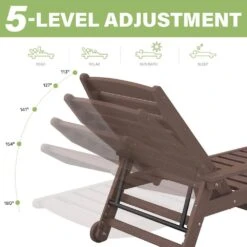 Classic Brown Plastic Adirondack Chair (Set Of 1) -More Furniture Store jearey plastic adirondack chairs jctrty brown 1f 1000