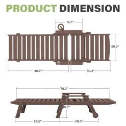 Classic Brown Plastic Adirondack Chair (Set Of 1) -More Furniture Store jearey plastic adirondack chairs jctrty brown 44 1000