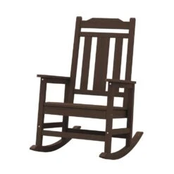 Coffee HDPE Plastic Adirondack Chair Outdoor Rocking Chair For Patio And Garden (Set Of 1) 15 Coffee HDPE Plastic Adirondack Chair Outdoor Rocking Chair For Patio And Garden (Set Of 1) -More Furniture Store jearey plastic adirondack chairs jctrty co 31 1000