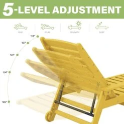 Classic Lemon-Yellow Plastic Adirondack Chair (Set Of 1) -More Furniture Store jearey plastic adirondack chairs jctrty lyellow 1f 1000