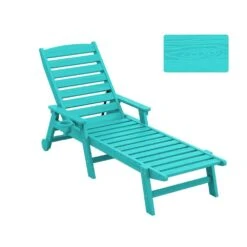 Classic Peacock Blue Plastic Adirondack Chair (Set Of 1)