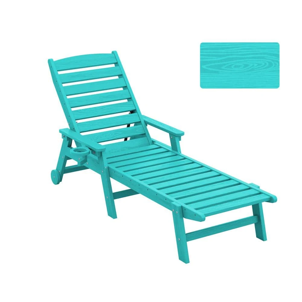 Classic Peacock Blue Plastic Adirondack Chair (Set Of 1) 1 Classic Peacock Blue Plastic Adirondack Chair (Set Of 1)