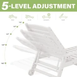 Classic White Plastic Adirondack Chair (Set Of 1) -More Furniture Store jearey plastic adirondack chairs jctrty white 1f 1000